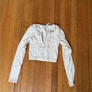 Women's Cream Long Sleeve Top
